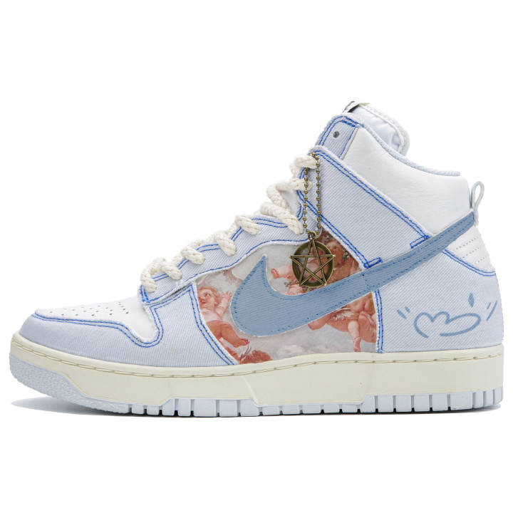 Nike Nike Dunk High top Skateboard Shoes Unisex Blue White