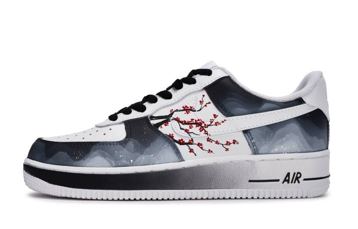 Nike Nike Air Force 1 Marvelous Brushstrokes Blossom, Meandering Plum Shadow Slip Resistant Abrasion Resistant Low top