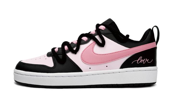 Nike Nike Court Borough Low top Skateboard Shoes GS Black Pink