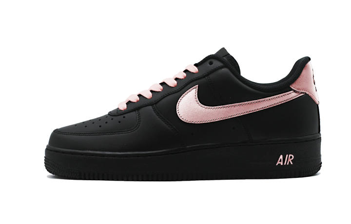Nike Nike Air Force 1 Black Warrior, Premium Texture, Matte Shoe Surface Leather Low top Skateboard Shoes Unisex Black Pink