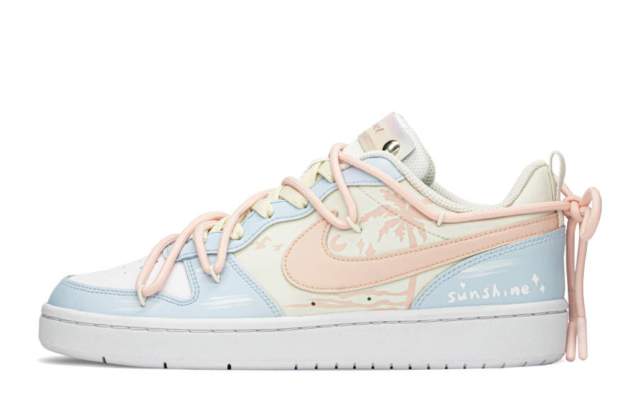 Nike Nike Court Borough Low top Skateboard Shoes GS Blue Pink