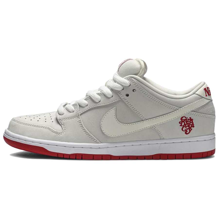 Nike Nike x GIRLS DON'T CRY Dunk Leather Abrasion Resistant Low top Skateboard Shoes Men's Beige White Red