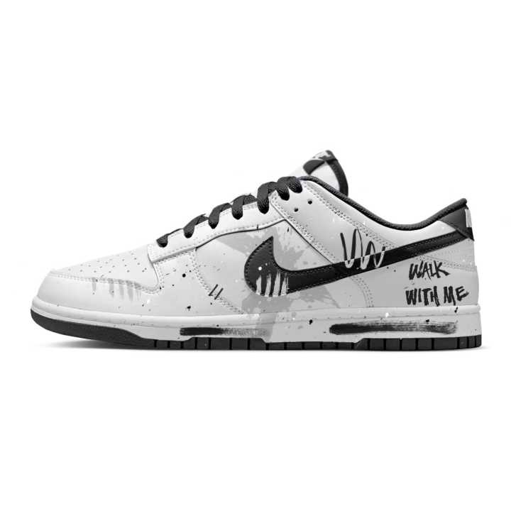 Nike Nike Dunk Low top Skateboard Shoes Unisex Black White