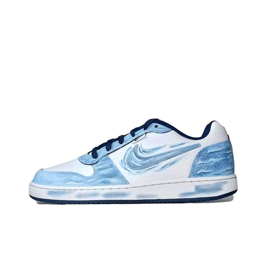 Nike Nike EBERNON Blue Sky Abrasion Resistant Abrasion Resistant Low top Skateboard Shoes Men's Light Blue