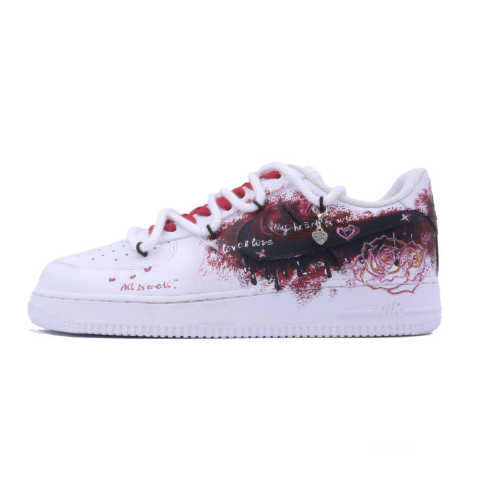 Nike Nike Air Force 1 Innovative Point, Couple's Edition Cow Leather Slip Resistant Abrasion Resistant Low top
