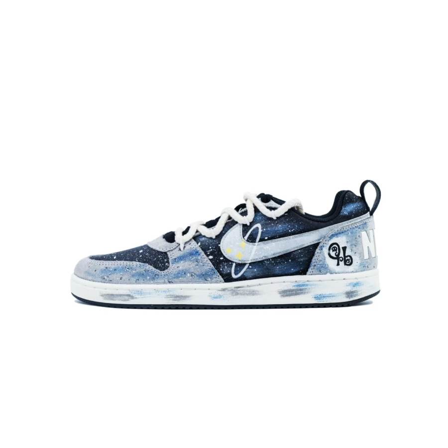 Nike Nike Court Borough Tracing Light Journey Abrasion Resistant Low top Skateboard Shoes Unisex Blue Gray