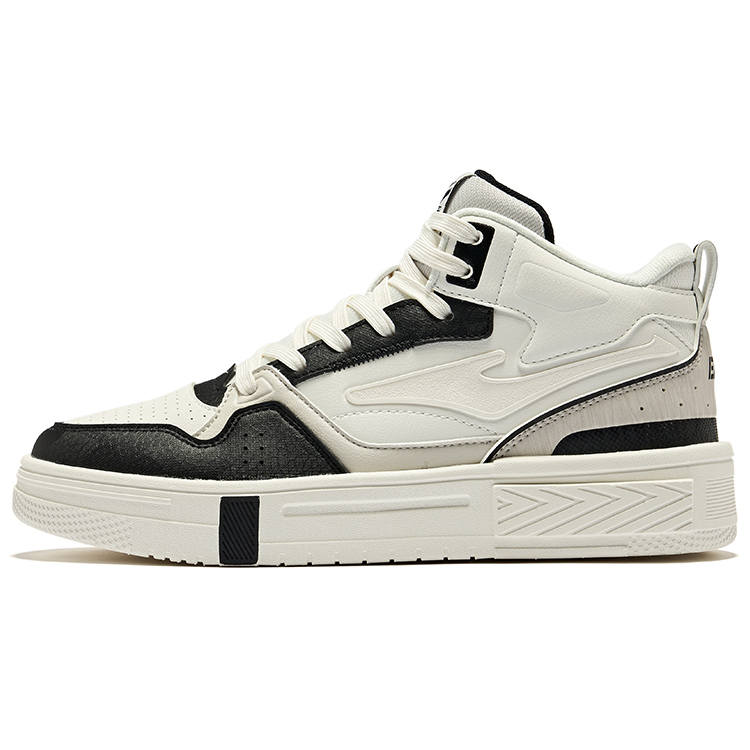 Erke Conquest 3 Slip Resistant Abrasion Resistant High top Skateboard Shoes Women's Microcrystal White Jet Black