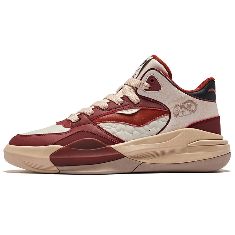 Erke Battery Panda 3V2 Slip Resistant Abrasion Resistant Low top Skateboard Shoes Men's Pumice Gray Bordeaux Red