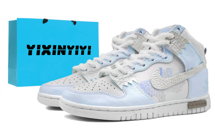 Nike Nike Dunk High top Skateboard Shoes Unisex Blue White