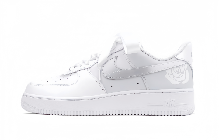 Nike Nike Air Force 1 Slip Resistant, Abrasion Resistant, Lightweight Low top Skateboard Shoes Women's Silver White