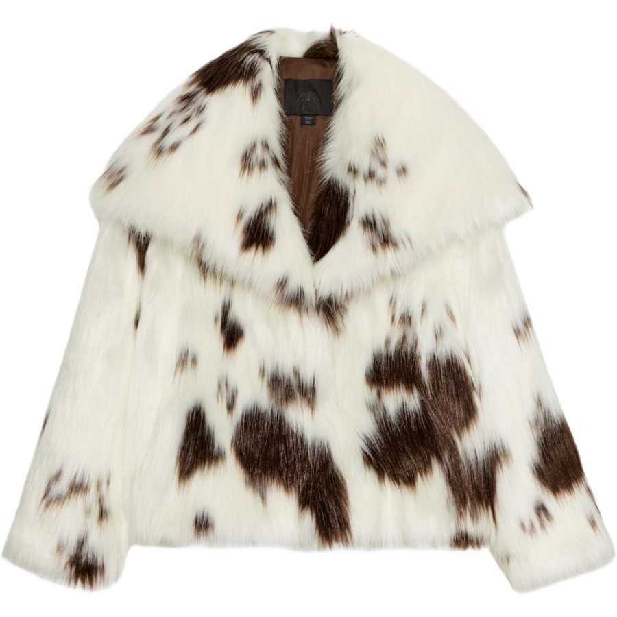 ZARA ZW FW25 Velvet feel Coat Women's