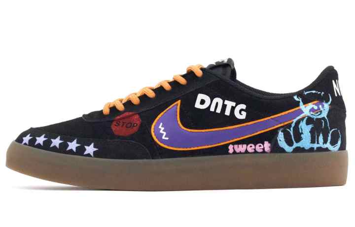 Nike Nike Killshot 2 Abrasion Resistant Low top Skateboard Shoes Unisex Black Purple