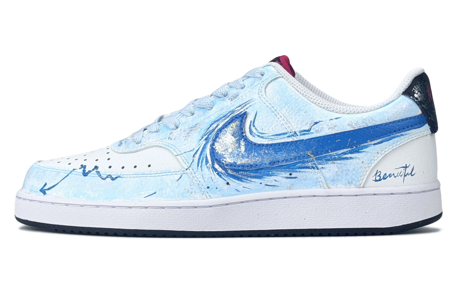 Nike Nike Court Vision 1 Abrasion Resistant Abrasion Resistant Low top Skateboard Shoes Men's Blue