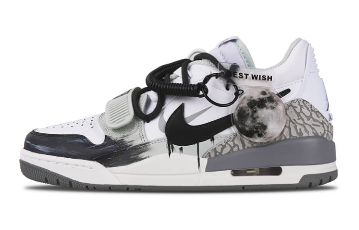 Jordan Jordan Legacy 312 Moonfall Abrasion Resistant Abrasion Resistant Low top Skateboard Shoes Men's Black White Gray