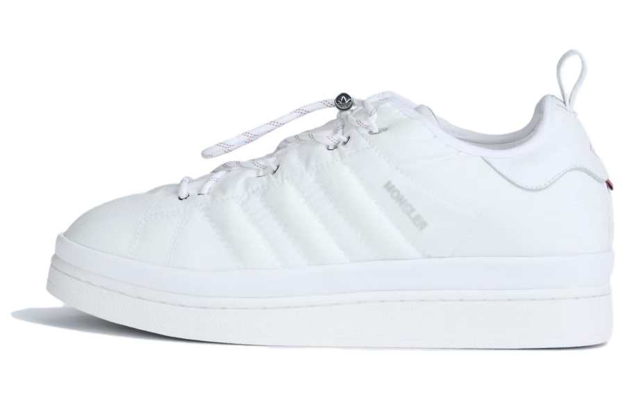 Adidas Originals x Moncler CAMPUS 00s Low top Skateboard Shoes Unisex White