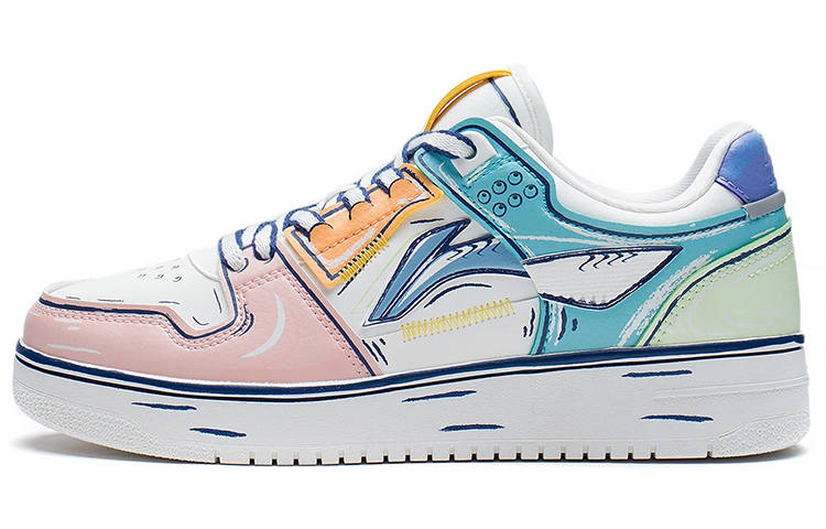 Li-Ning Li Ning Tianji Slip Resistant Cushioning Abrasion Resistant Lightweight Breathable Low top Skateboard Shoes Women's