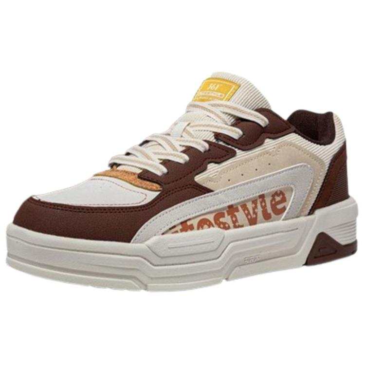 361° Slip Resistant Height Increasing Slip Resistant Height Increasing Low top Skateboard Shoes Men's Beige Brown