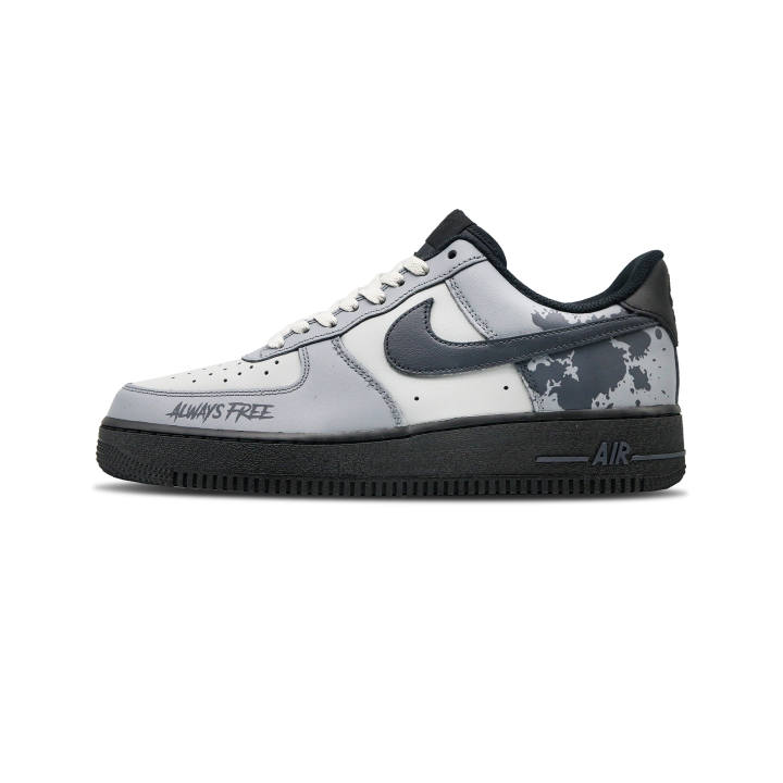Nike Nike Air Force 1 Dark Shadow Dash Abrasion Resistant Abrasion Resistant Low top Skateboard Shoes Unisex Gray