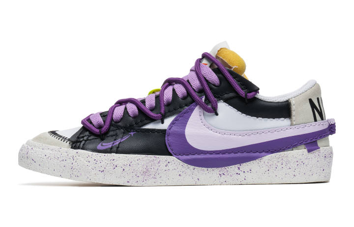 Nike Nike Blazer Low top Skateboard Shoes Women's Black White Purple