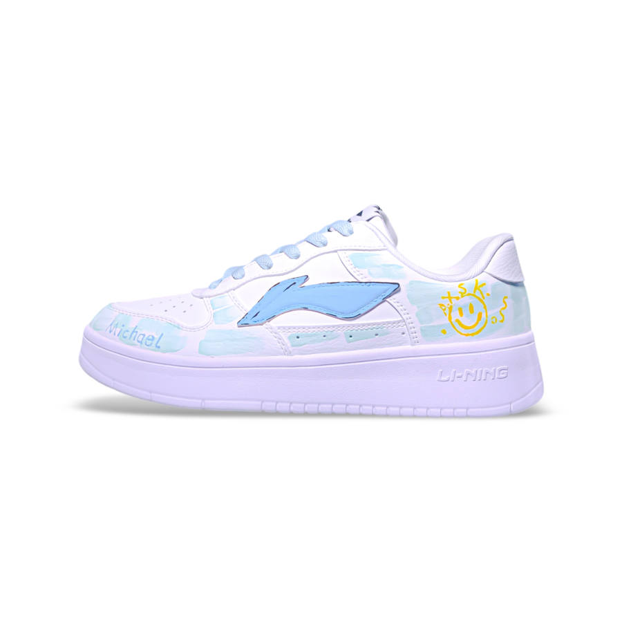 Li-Ning Li Ning Floating Boat Slip Resistant Abrasion Resistant Low top Skateboard Shoes Men's White