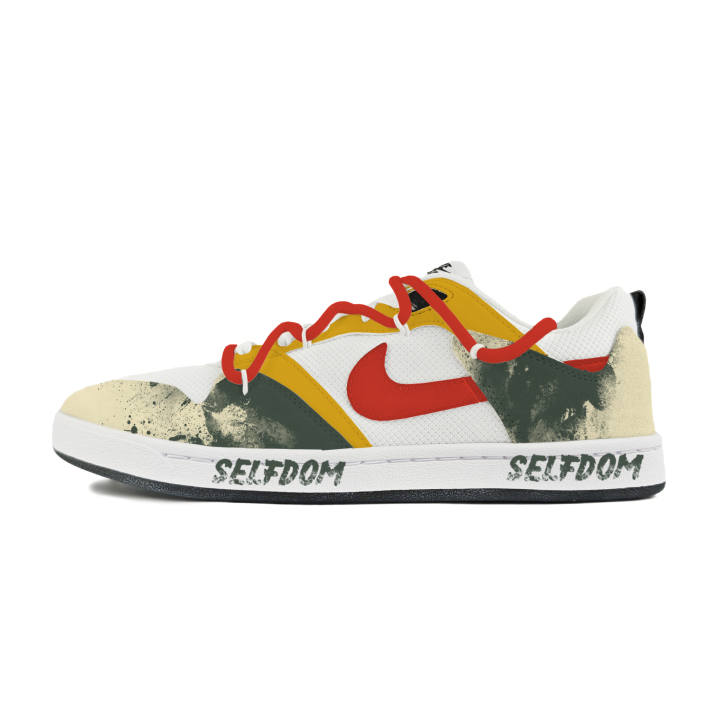 Nike Nike SB Alleyoop Abrasion Resistant Low top Skateboard Shoes Men's White Red Green