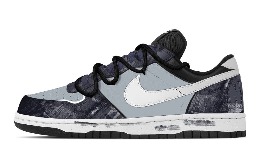 Nike Nike Big Vintage Street District Abrasion Resistant Breathable Low top Skateboard Shoes Men's Navy Blue