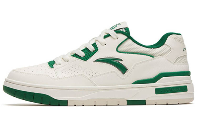 Anta Flame 4.0 Slip Resistant Abrasion Resistant Low top Skateboard Shoes Men's White Green