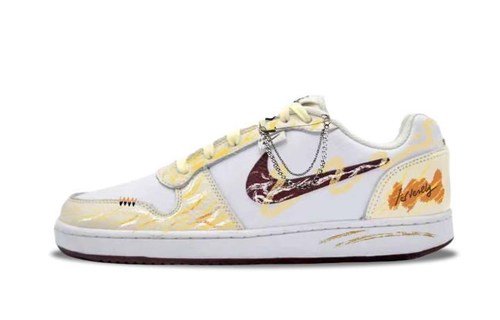 Nike Nike EBERNON Rice Fragrance Low top Skateboard Shoes Men's Yellow