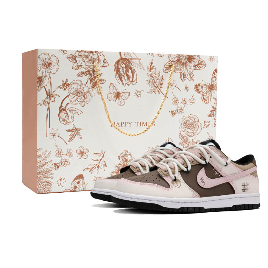 Nike Nike Dunk Caramel Whisper Shopping Bag Cow Leather Slip Resistant Cushioning Abrasion Resistant
