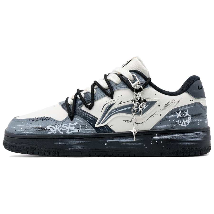 Li-Ning Li Ning Tianji Soft Synthetic Leather Cushioning Abrasion Resistant Cushioning, Wear Resistant Low top Skateboard Shoes