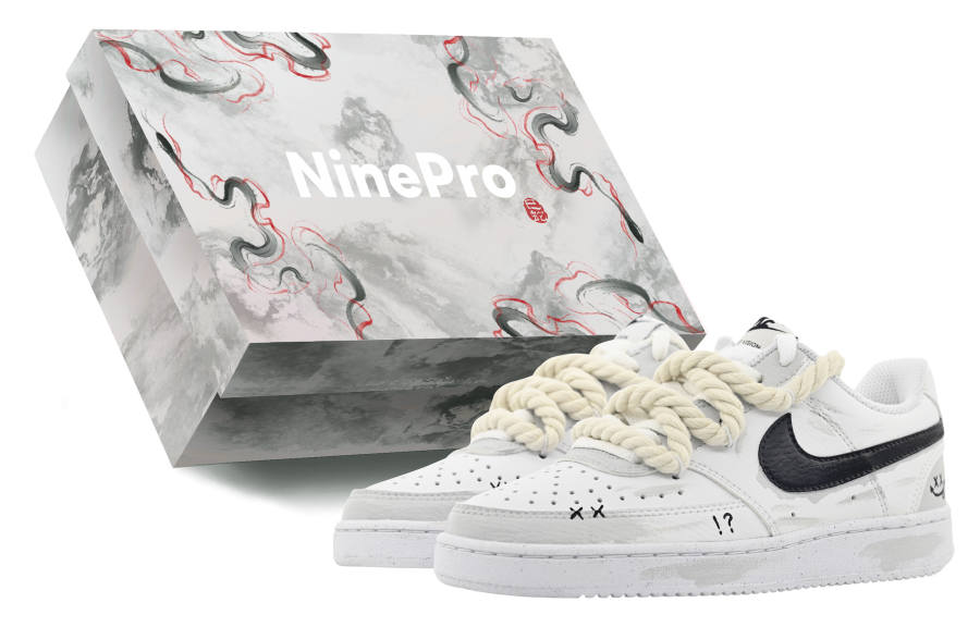 Nike Nike Court Vision 1 Cushioning Abrasion Resistant Cushioning, Wear Resistant Low top Skateboard Shoes Unisex Gray