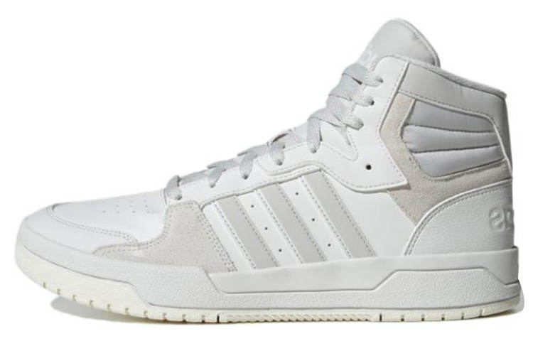 Adidas Neo Entrap Comfortable Mid top Skateboard Shoes Unisex White Gray