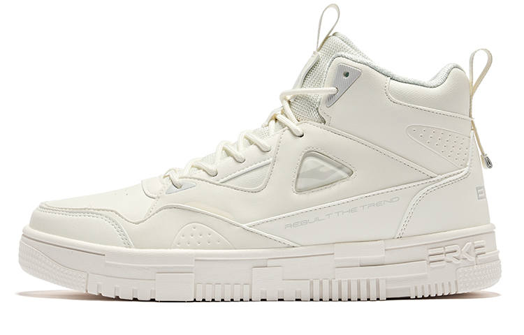 Erke Textile, Synthetic Leather Slip Resistant Abrasion Resistant High top Skateboard Shoes Men's