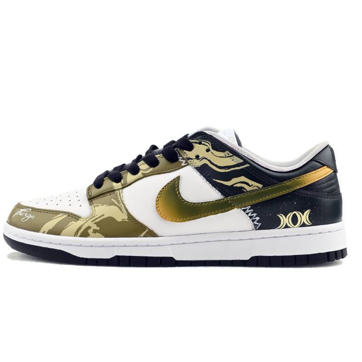 Nike Nike Dunk Gilded Ages Abrasion Resistant Abrasion Resistant Low top Skateboard Shoes Unisex White