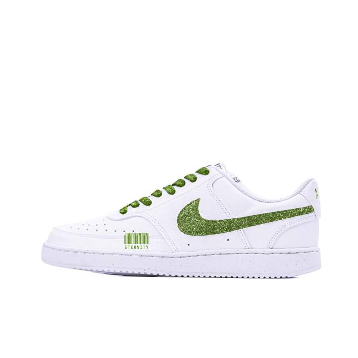 Nike Nike Court Vision 1 Slip Resistant Low top Skateboard Shoes Men's White Green