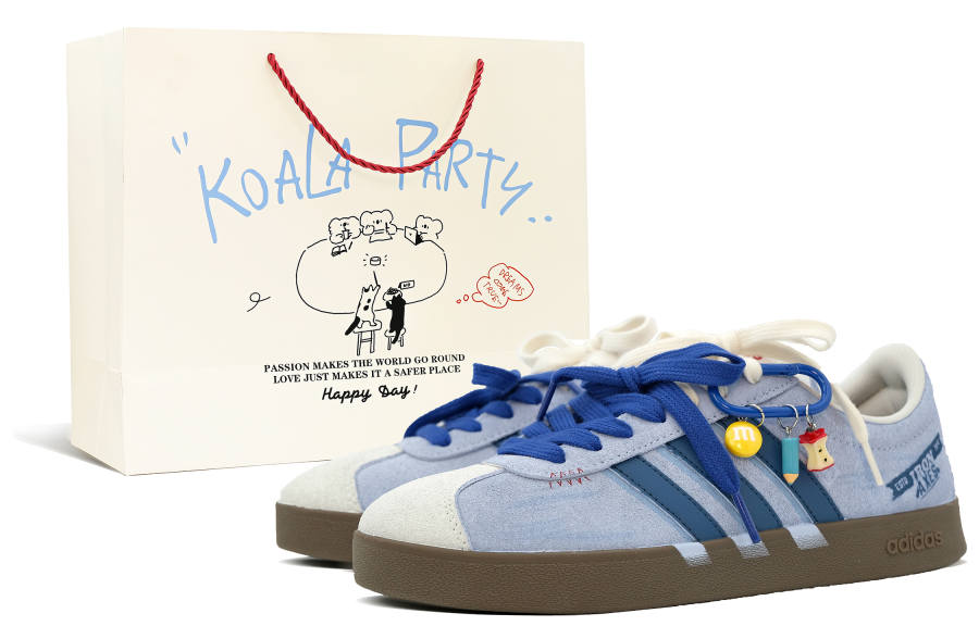 Adidas Adidas VL COURT 2.0 Abrasion Resistant Low top Skateboard Shoes Unisex