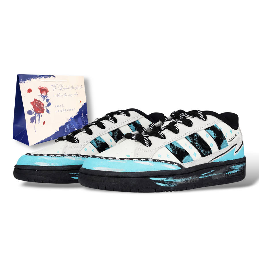 Adidas Adidas WCARD ADV Suede Cushioning Lightweight Cushioning Lightweight Low top Skateboard Shoes Unisex Blue White Black