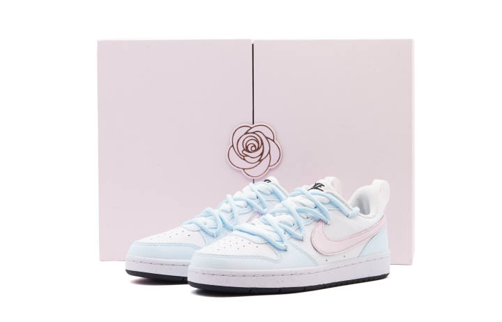 Nike Nike Court Borough Cushioning, Wear Resistant Low top Skateboard Shoes Unisex Light Blue