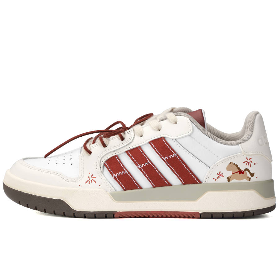 Adidas Neo Entrap Macabaca Low top Skateboard Shoes Unisex Beige Red