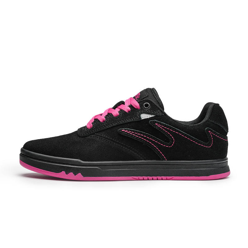 GOLUCK Slip Resistant Abrasion Resistant Low top Skateboard Shoes Unisex Black