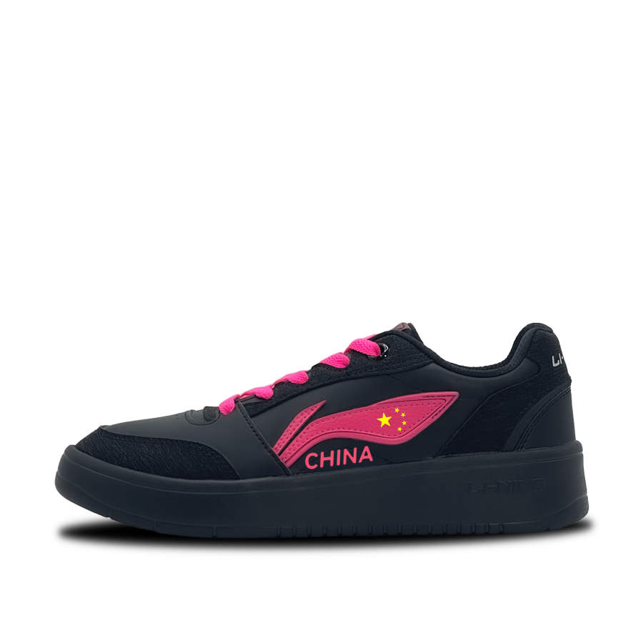 Li-Ning Li Ning Sycee V3 China Star Synthetic Leather Lightweight Low top Skateboard Shoes Men's Black Red