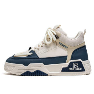 RENBEN Slip Resistant Abrasion Resistant High top Skateboard Shoes Men's
