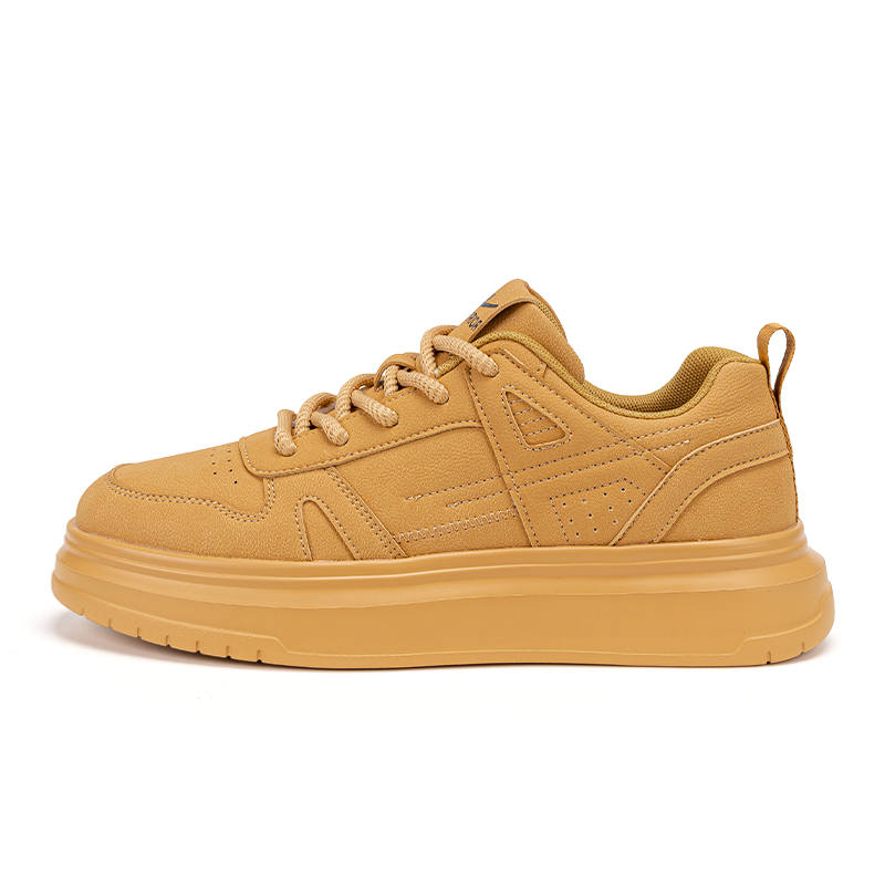 Warrior Height Increasing Lightweight Waterproof Low top Skateboard Shoes Men's Earth Yellow