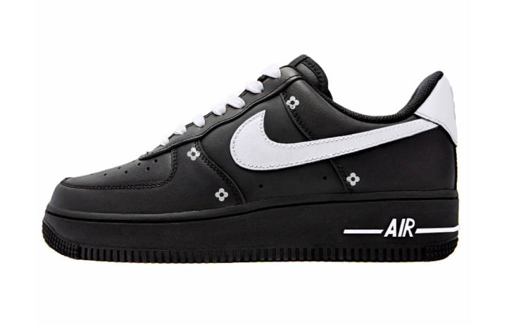 Nike Nike Air Force 1 Berry Heart Panda Slip Resistant Low top Skateboard Shoes Unisex Black White