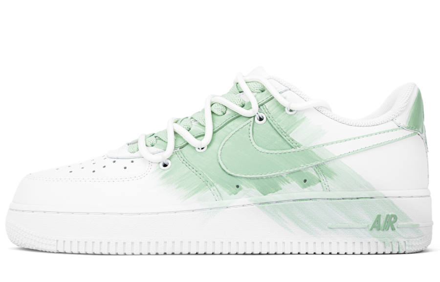 Nike Nike Air Force 1 Slip Resistant, Abrasion Resistant, Lightweight Low top Skateboard Shoes Women's White Green