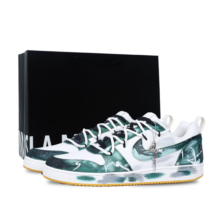 Nike Nike Court Borough Coverage Support Coverage Support Low top Skateboard Shoes Men's White Green