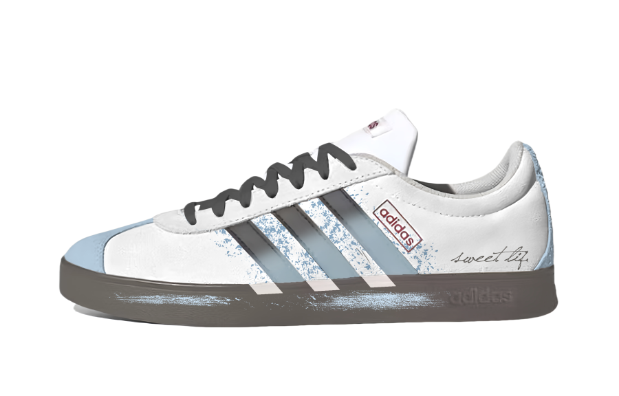 Adidas Adidas VL COURT 2.0 Navigator Abrasion Resistant Lightweight Wear resistant And Lightweight Low top Skateboard Shoes