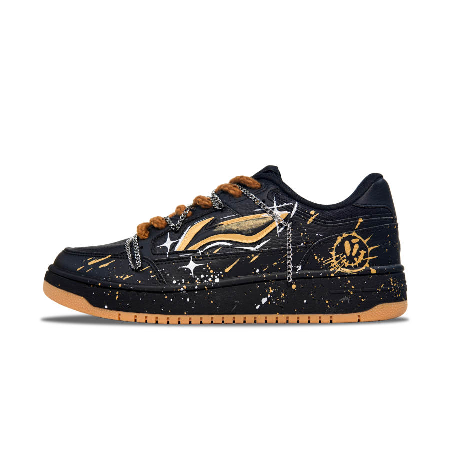 Li-Ning Li Ning Tianji Height Increasing Slip Resistant Height Increasing Slip Resistant Low top Skateboard Shoes Men's Black