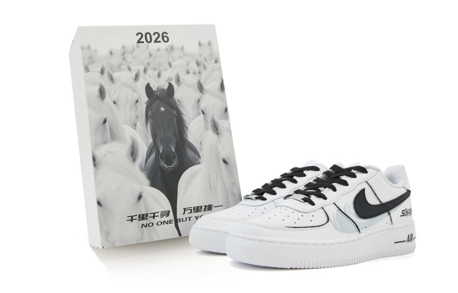 Nike Nike Air Force 1 Abrasion Resistant Low top Skateboard Shoes Unisex White Black