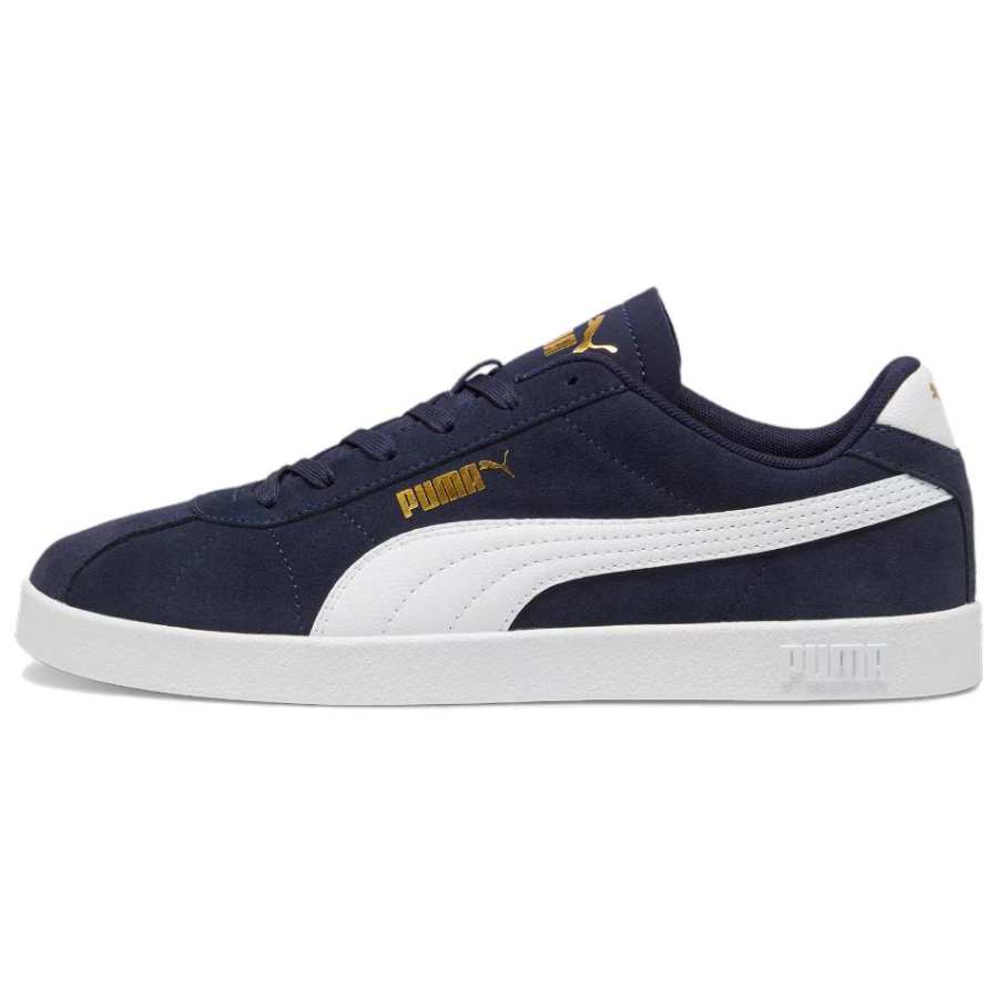 PUMA Club Low top Skateboard Shoes Unisex Blue White Gold